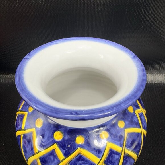 Vintage Hand Made Pottery Vase Vessel Artist Signed Sara Vietri Hand Glazed VTG - Picture 13 of 14